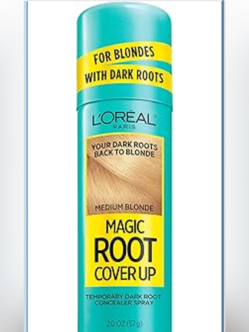 L'Oreal Magic Root Cover Up Spray - Teal & Yellow Packaging, Medium Blonde Shade